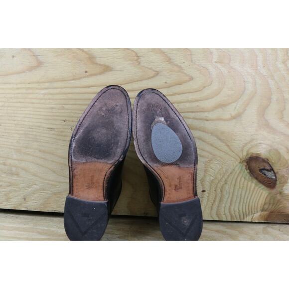 Allen Edmonds Shoes Mens 10.5D Black Leather Delray Oxford Split Toe Dress USA - Picture 4 of 6